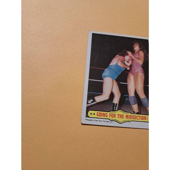 Vintage 1985 WWF Ringside Action Card #25 Fabulous Moolah vs Wendi Richter Topps - Picture 2 of 4